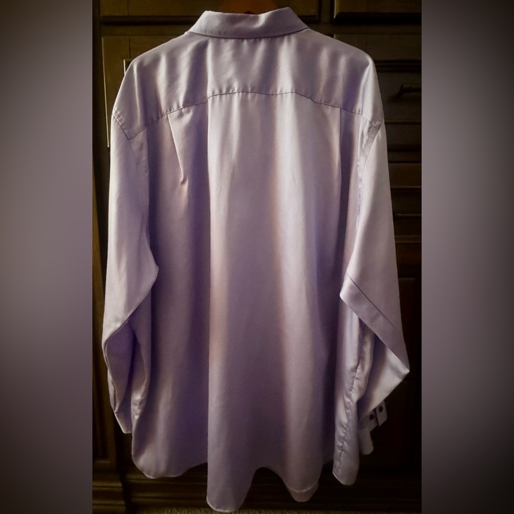 SYNRGY Big/Tall Men’s Long Sleeve Button Up Shirt - Purple - Size 37/38 - EUC - Picture 3 of 3